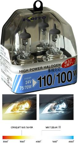 Лампа высокотемпературная Koito P0591 H4 24V 75/70W (2шт)