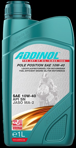 Масло для 4-тактных двигателей мотоциклов ADDINOL Pole Position 10W-40 (1л)