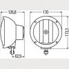 Фара дальнего света Hella 1F3 009 094-142  Luminator Compact Xenon Metal  (1фара+лампа+блок )