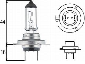 Лампа галогенная, автомобильная 24 Вольта Hella 8GH 007 157-241 (H7)