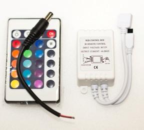Контроллер с пультом для лент RGB 12В (с разъёмом "мама") PRC SYP-M-RGB