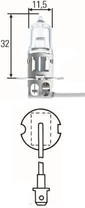 Лампа автомобильная H3 12V-55W (PK22s) 1шт. Hella 8GH 002 090-133