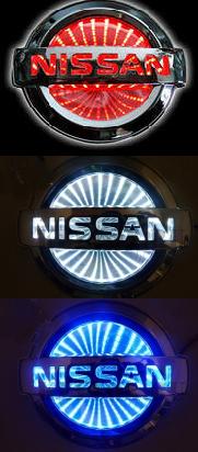 Светодиодная 3D эмблема PRC Nissan 3D (цвет белый)