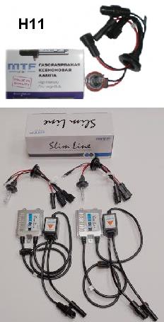 Комплект ксенона MTF Light Slim MSP H11/H8/H9 12V/24V 35W 4300K (5000K или 6000К)