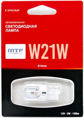 Светодиодная лампа MTF MW21WR W21W (красная)