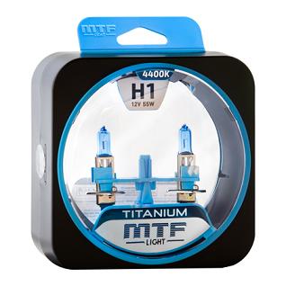 Набор галогеновых ламп MTF H1 Titanium HTN1201 (12v 55w)