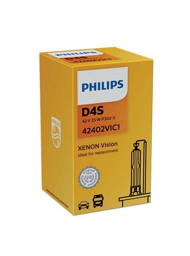 Штатная ксеноновая лампа Philips 42402VIC1 D4S 42 В, 35 Вт (1шт)