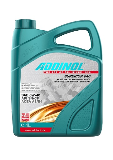 Масло моторное синтетическое ADDINOL Superior 040 (4л)