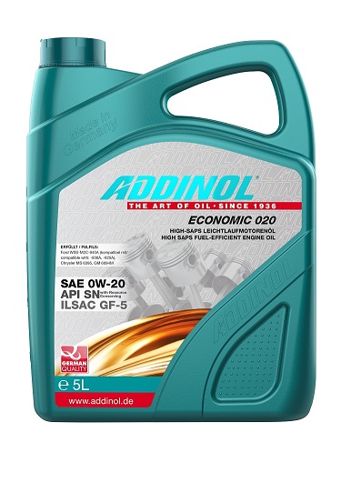 Синтетическое моторное масло ADDINOL Economic 020  0W-20 (5л)