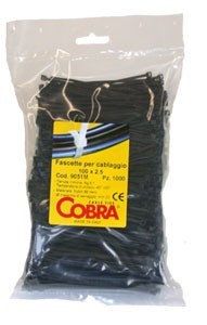 Стяжка для кабеля Cobra K-140M 140 x 2,5 чёрная (100шт) Италия 9071