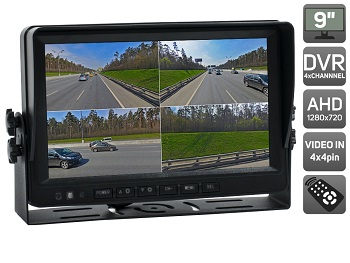 Парковочный монитор с квадратором AVEL AVS0905DVR (AHD) 9" + видеорегистратор