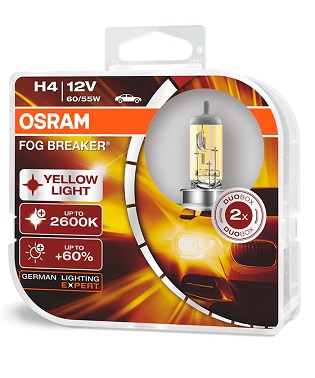 Автомобильные лампы Osram 62193FBR-HCB H4 12V- 60/55W (P43t) Fog Breaker (2шт