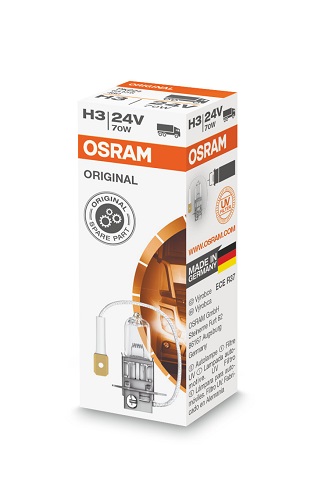 Лампа галогеновая Osram 64156TSP H3 24V 70W PK22s TRUCKSTAR PRO +100%