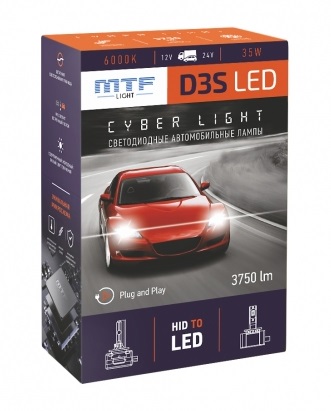 Светодиодные лампы MTF DPD3S6 D3S Cyber Light 6000К