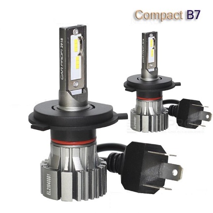 Комплект светодиодных ламп Car Profi CP-B7CS-H4-CSP5100K CP-B7 Compact Series H4 Hi/Low CSP 13W 9-16V